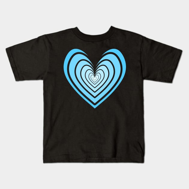Rosy Heart (Light Blue) Kids T-Shirt by IgorAndMore